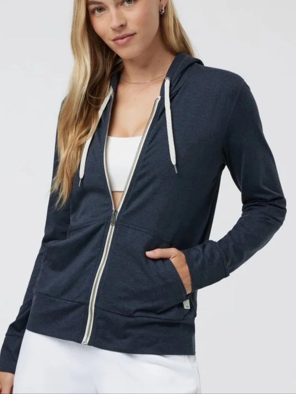 Vuori Halo Performance Hoodie 2.0 Charcoal Gray Heather Zip Up Jacket XS